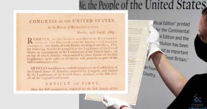 Το αντίγραφο του Συντάγματος σε δημοπρασία